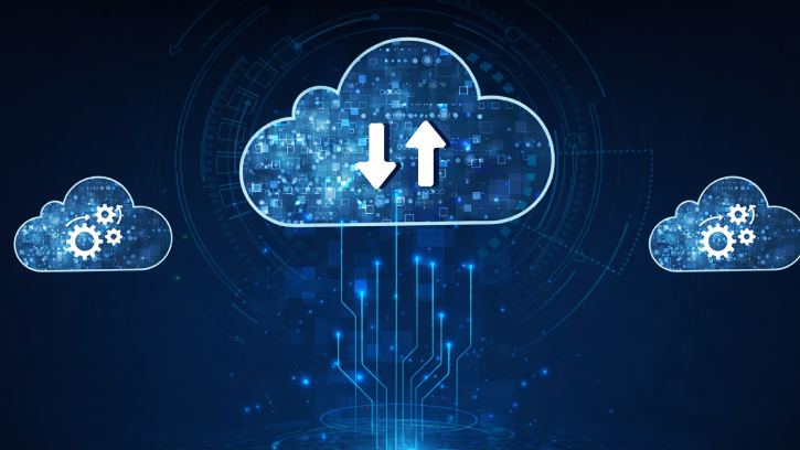 team using cloud computing for remote work and collaboration